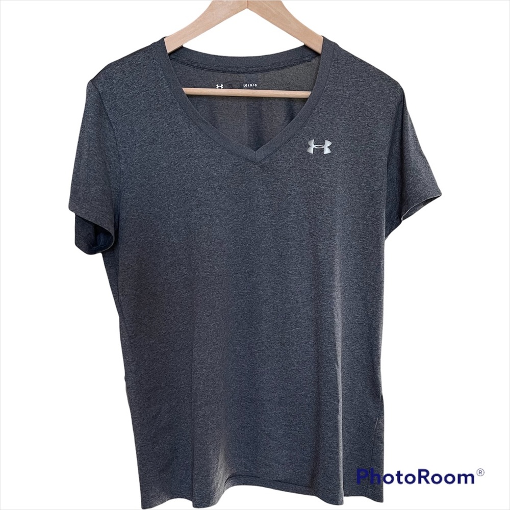 Under Armour Heat Gear Shirt Gray Size Large